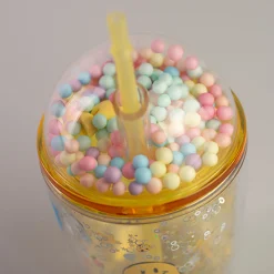 MINISO Bicchiere Con Cannuccia Collezione Smiley World New