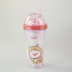 MINISO Borraccia Gigi Rosa Con Cannuccia (420Ml) Discount