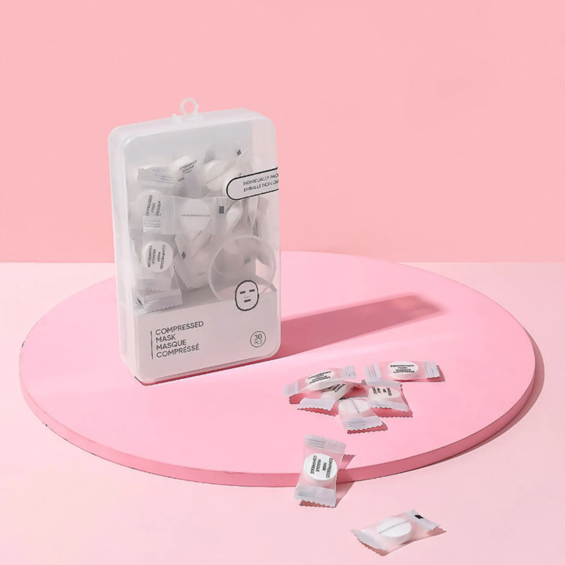 MINISO Box Con 30 Maschere Facciali Compresse E Ciotolina Clearance