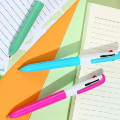 MINISO Penna Con 4 Colori Impugnatura Blu