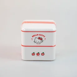 MINISO Porta Pranzo Hello Kitty Apple Due Piani Con Posate Clearance