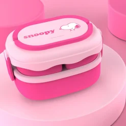 MINISO Porta Pranzo Snoopy Due Piani Con Posate Sale