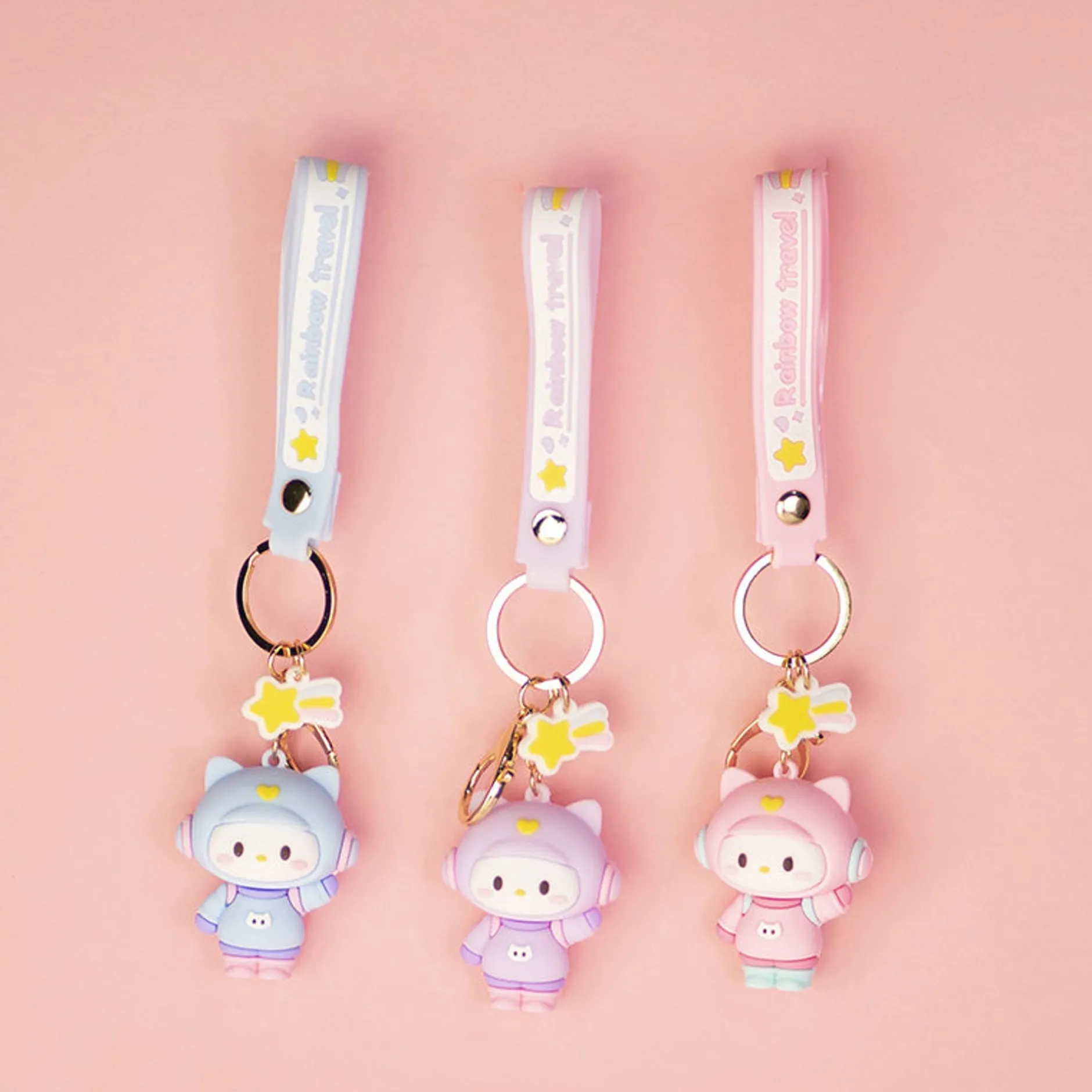 MINISO Portachiavi Gattino Spaziale (1Pz) Hot