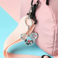 MINISO Portachiavi Mickey Mouse Glitterato Argento Hot