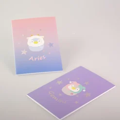 MINISO Quaderno Rilegato A Punto - Collezione Segni Zodiacali (A5) - (2Pz) Sale