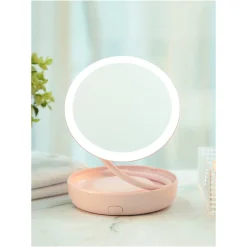 MINISO Specchio Rosa Da Tavolo Girevole A 360° Con Led Online